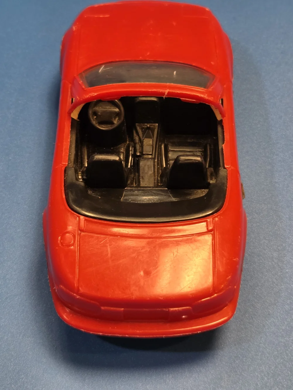 Red Convertible Toy Car with Signature-Style Side Graphic